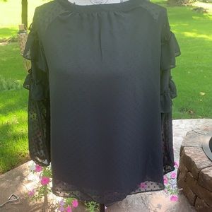 NWT LOFT ladies size small black blouse